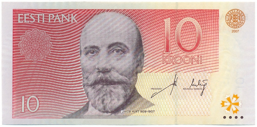 10 крон 2007 года Эстония — Фото №1
