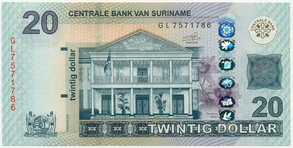 20 долларов 2019 года Суринам — Фото №1