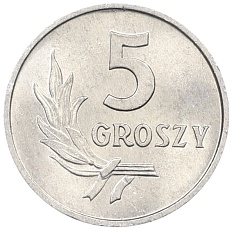5 грошей 1971 года Польша — Фото №1