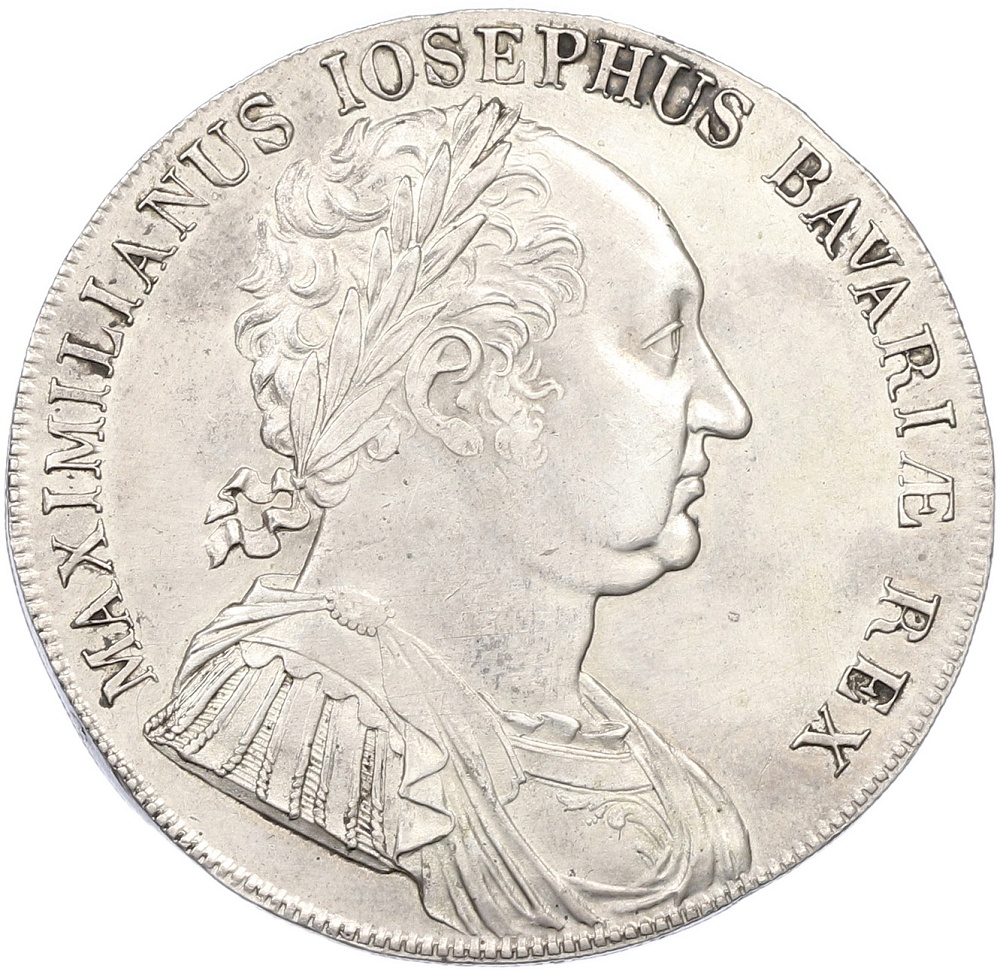 1 талер 1818 года Бавария «Предоставление Конституции Баварии» — Фото №2