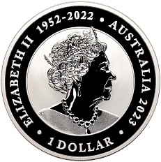 1 доллар 2023 года Австралия «Серебряный лебедь» — Фото №2