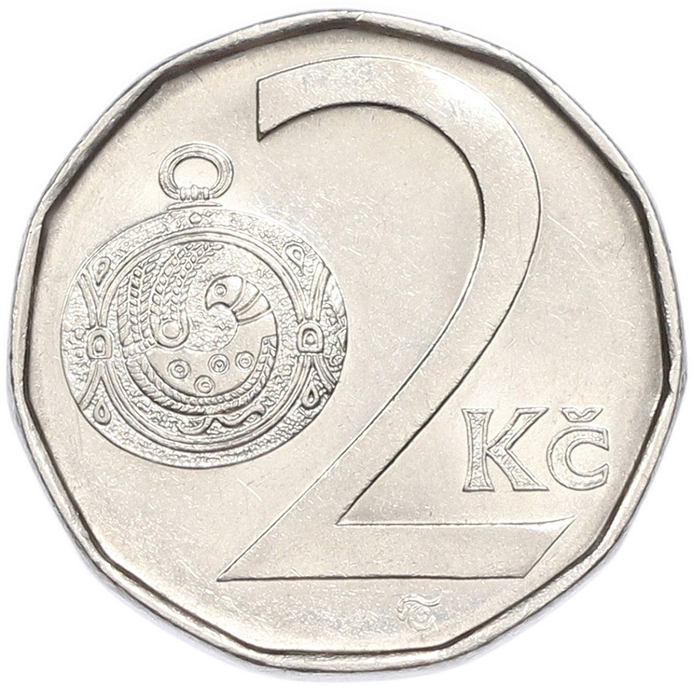 2 кроны 1998 года Чехия — Фото №1