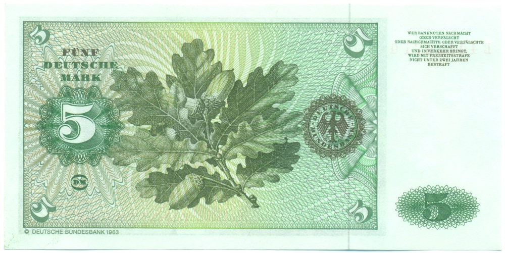 5 марок 1980 года Западная Германия (ФРГ) — Фото №2