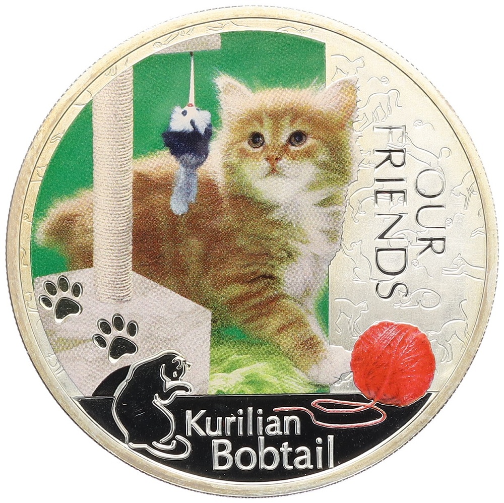 2 доллара 2012 года Ниуэ «Наши друзья — Курильский Бобтейл» — Фото №1