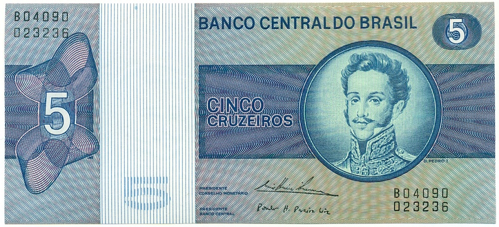 5 крузейро 1974 года Бразилия — Фото №1