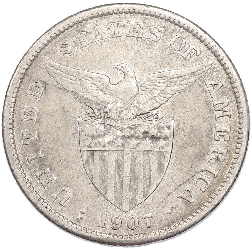 1 песо 1907 года Филиппины (Администрация США) — Фото №2