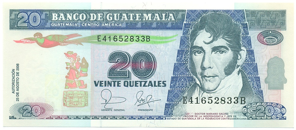 20 кетцалей 2006 года Гватемала — Фото №1