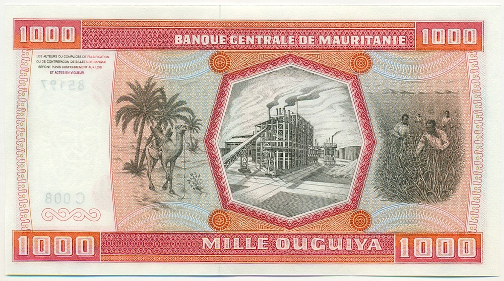 1000 угий 1981 года Мавритания — Фото №2