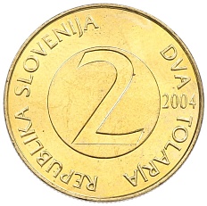 2 толара 2004 года Словения — Фото №2