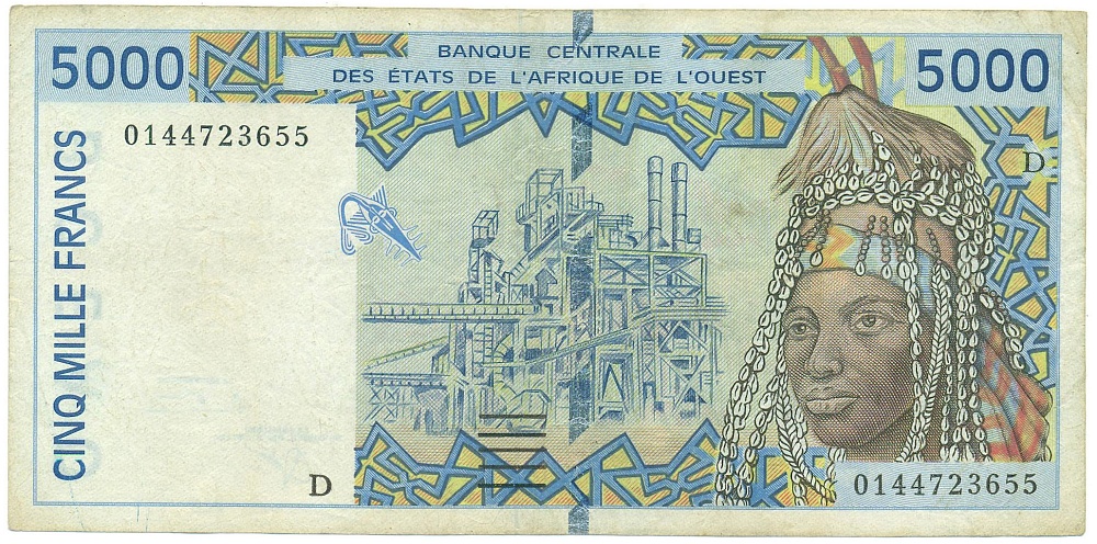 5000 франков 2001 года Западная Африка (Мали) — Фото №1