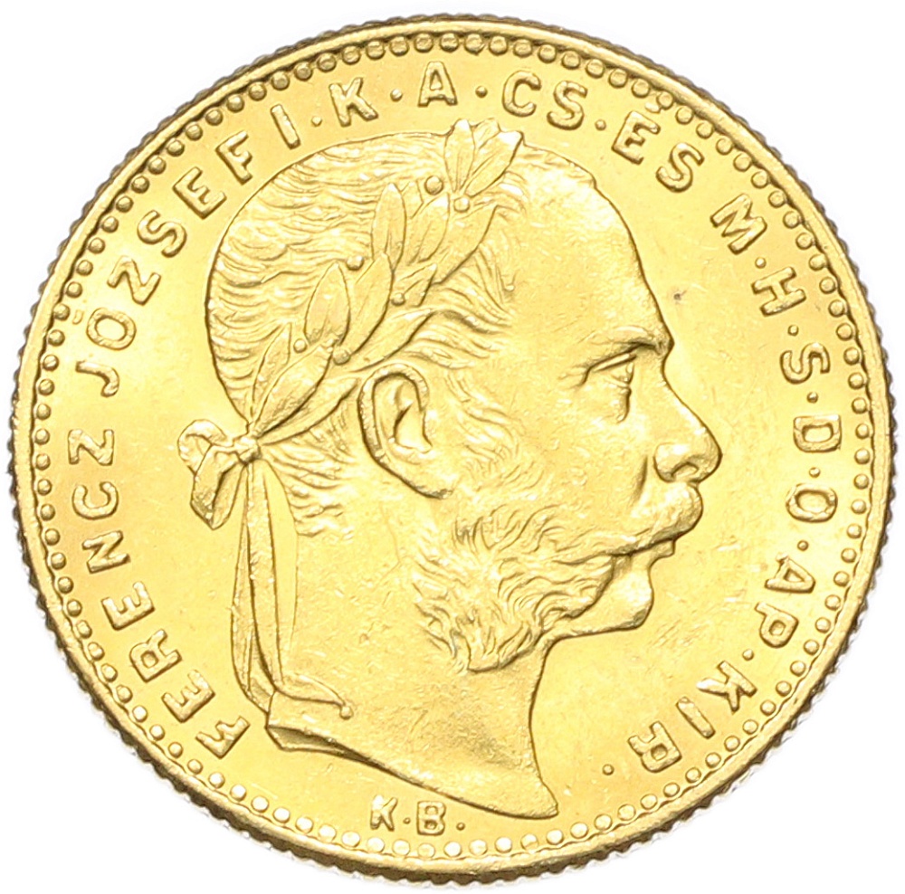 20 франков / 8 форинтов 1891 года Венгрия — Фото №2