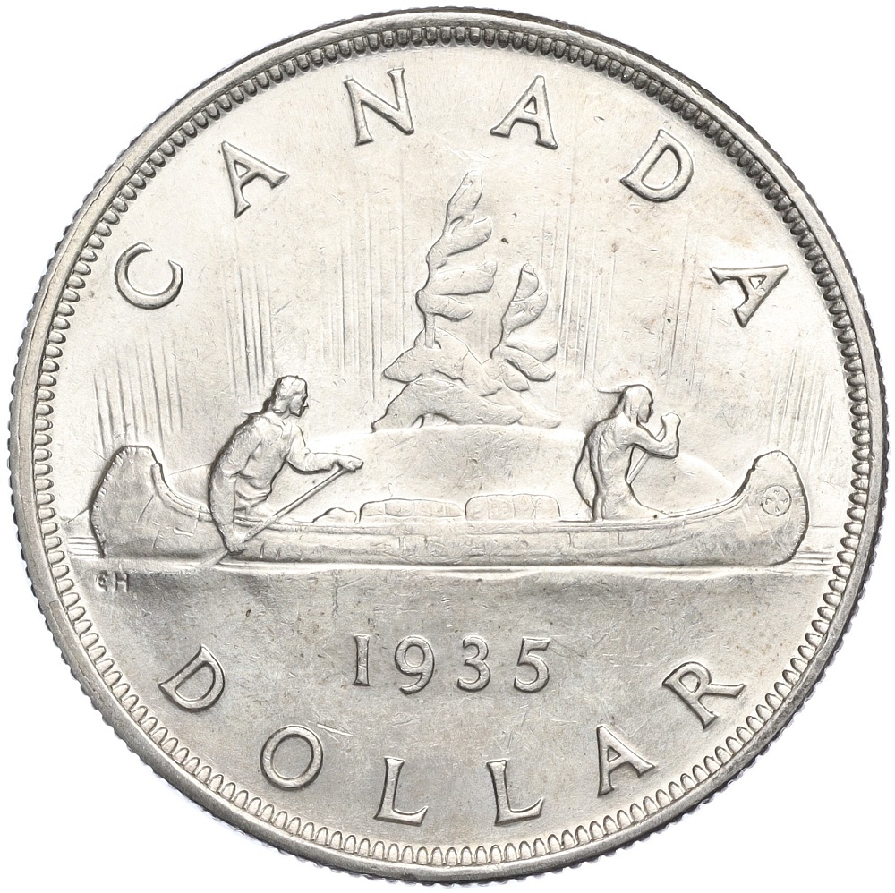 1 доллар 1935 года Канада «25 лет правлению Короля Георга V» — Фото №1