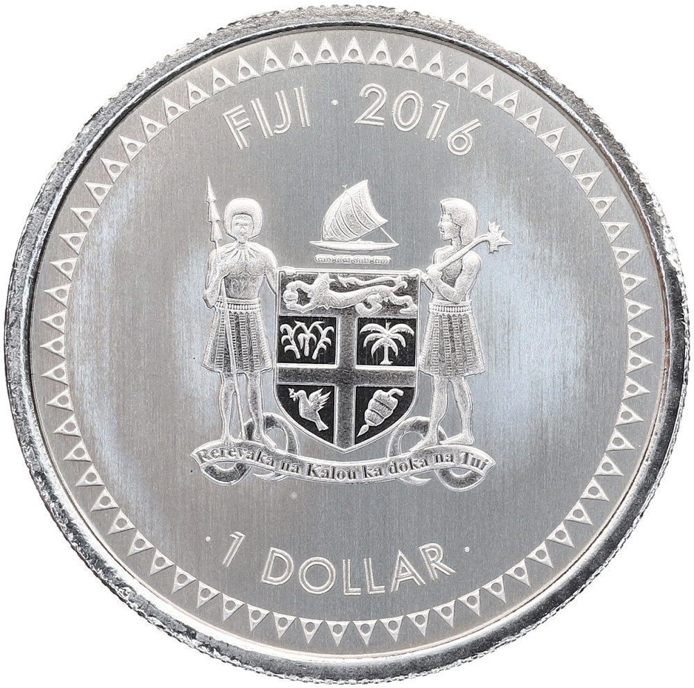 1 доллар 2016 года Фиджи «Фиджийская игуана» — Фото №2