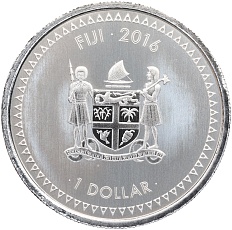 1 доллар 2016 года Фиджи «Фиджийская игуана» — Фото №2