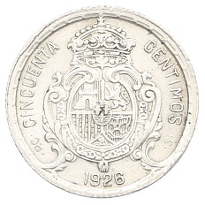 50 сентимо 1926 года Испания — Фото №2