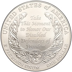 1 доллар 2010 года W США «Инвалиды войны» — Фото №2