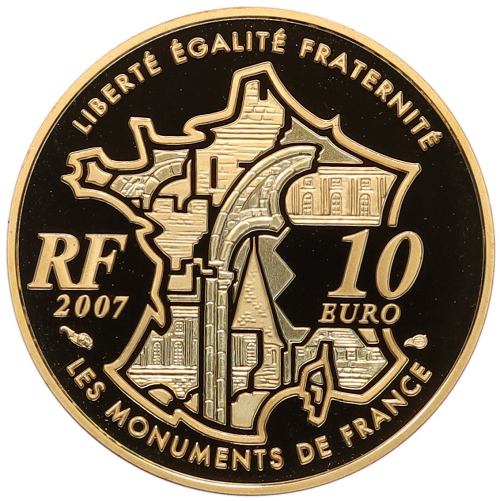 10 евро 2007 года Франция «400 лет мосту Пон-Неф» — Фото №2