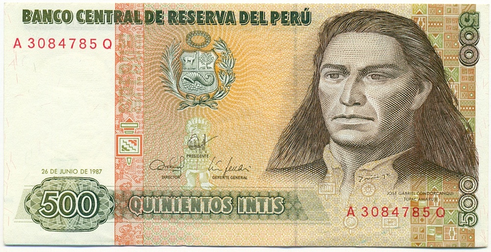 500 инти 1987 года Перу — Фото №1