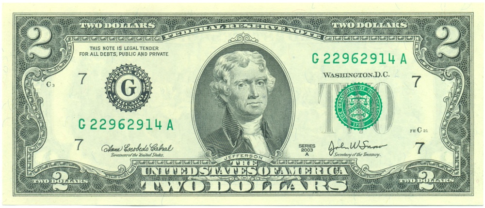 2 доллара 2003 года США — Фото №1
