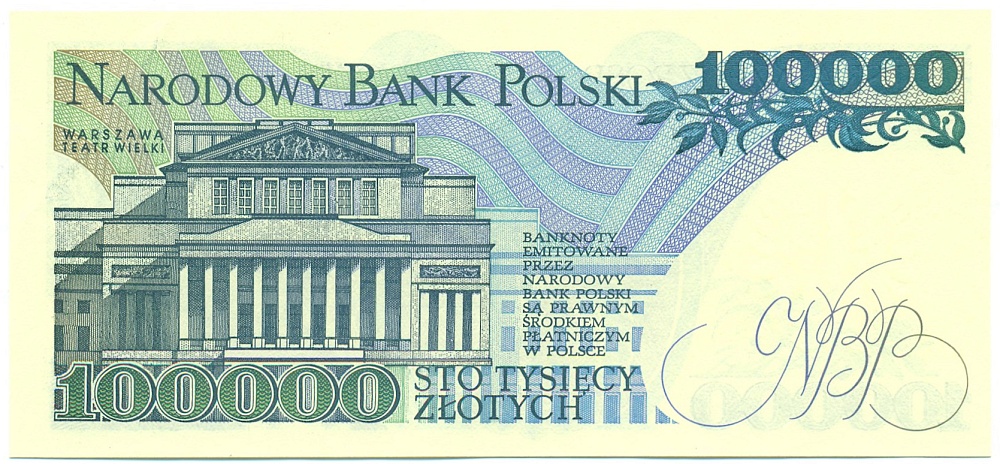 100000 злотых 1990 года Польша — Фото №2