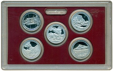 Набор из 5 монет 1/4 доллара (25 центов) 2010 года S США «Национальные парки» — Фото №2