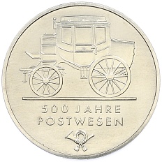 5 марок 1990 года Восточная Германия (ГДР) «500 лет почте» — Фото №1