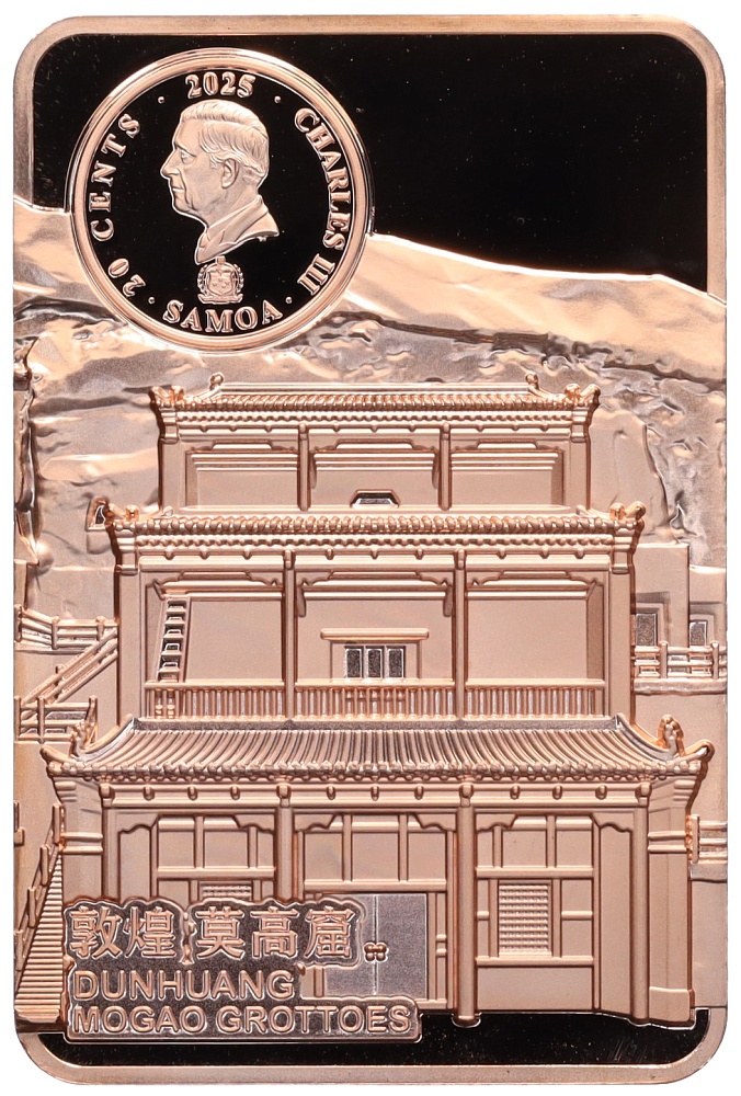 20 центов 2025 года Самоа «Пещеры Могао — Летающие апсары» — Фото №2