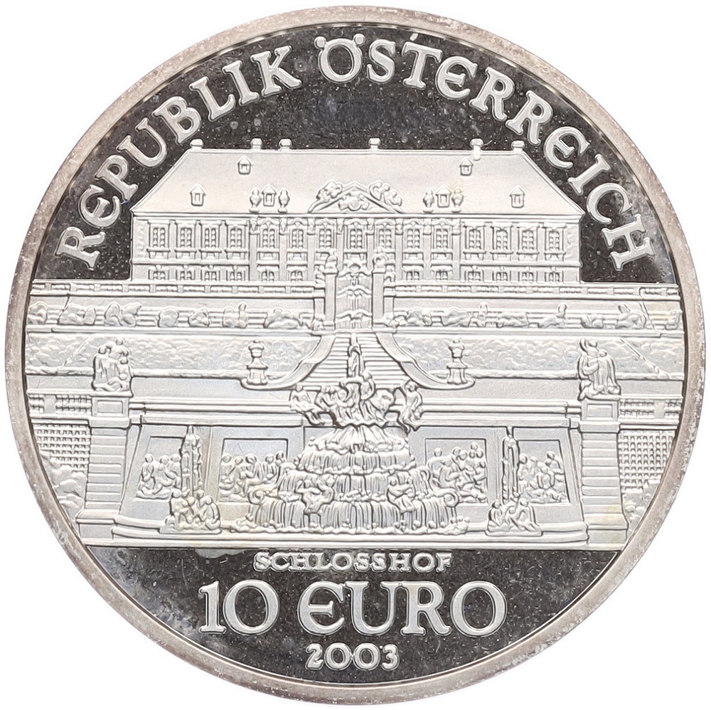 10 евро 2003 года Австрия «Дворец Шлосс Хоф» — Фото №2