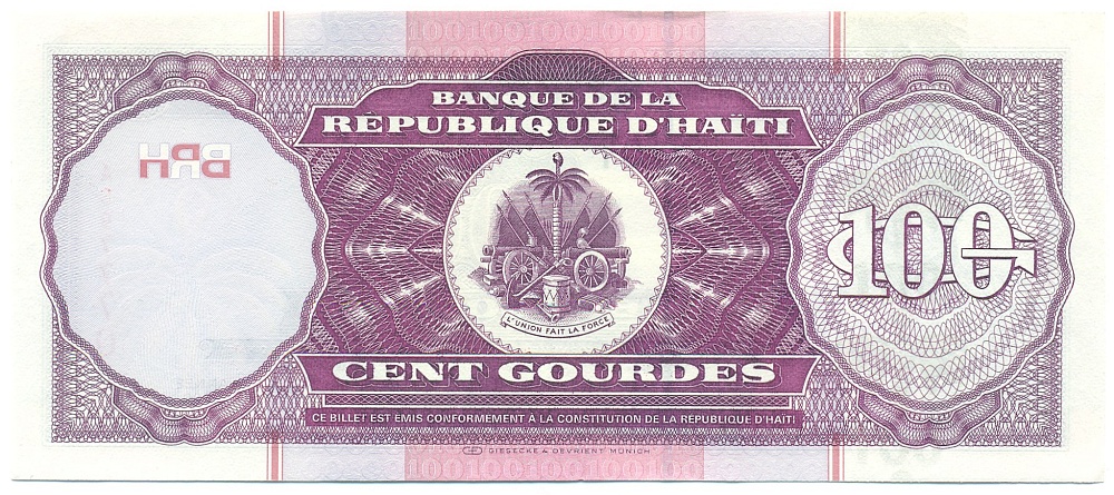 100 гурдов 2000 года Гаити — Фото №2