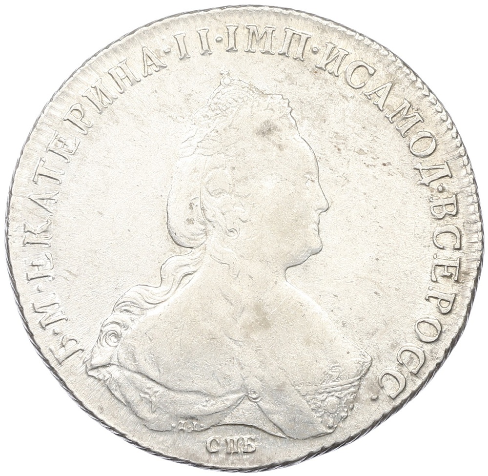 1 рубль 1786 года СПБ ТI ЯА Российская Империя (Екатерина II) — Фото №1