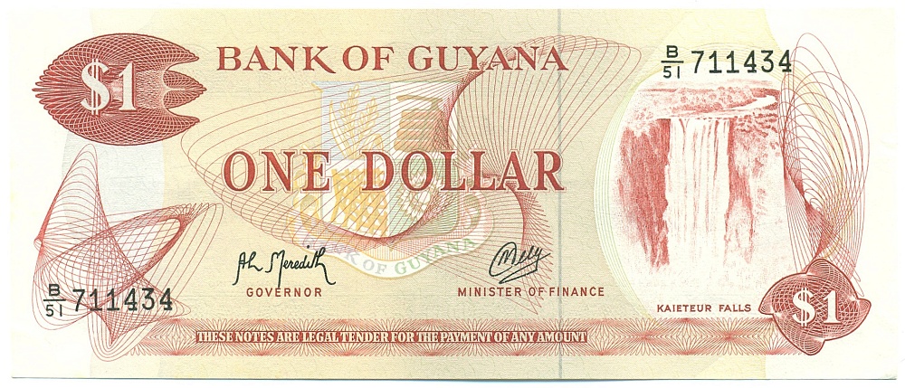 1 доллар 1992 года Гайана — Фото №1