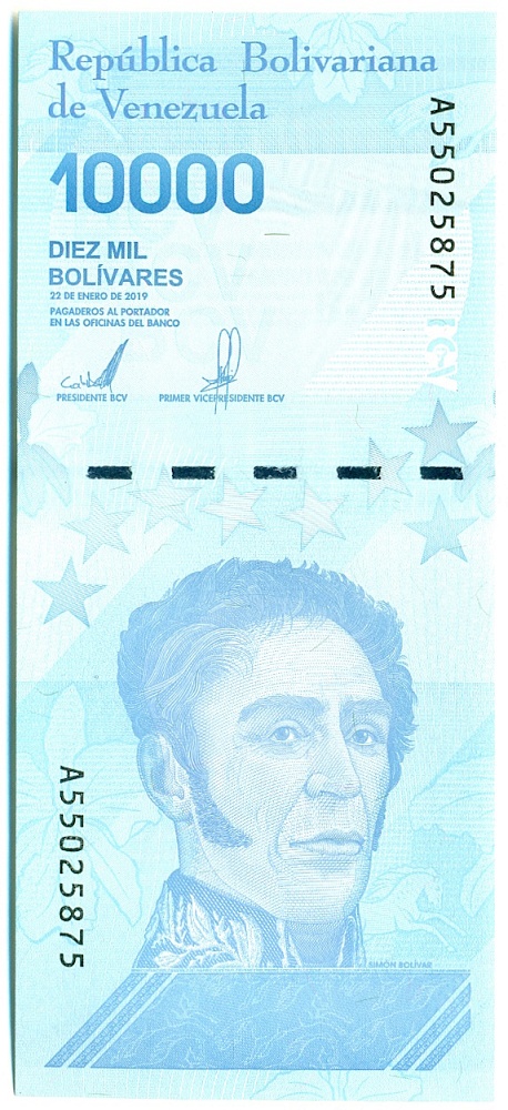 10000 боливаров 2019 года Венесуэла — Фото №1
