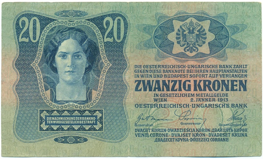 20 крон 1913 года Австро-Венгрия — Фото №1