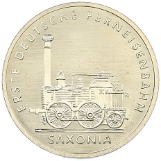 5 марок 1988 года Восточная Германия (ГДР) «150 лет первой железной дороге Германии» — Фото №1