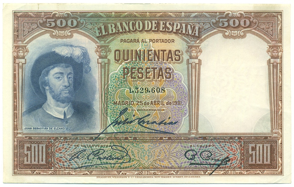 500 песет 1931 года Испания — Фото №1