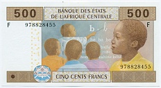 500 франков 2017 года Центрально-Африканский валютный союз — литера F (Экваториальная Гвинея) — Фото №1