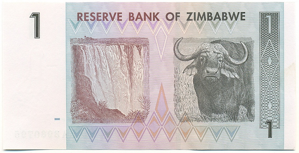 1 доллар 2007 года Зимбабве — Фото №2