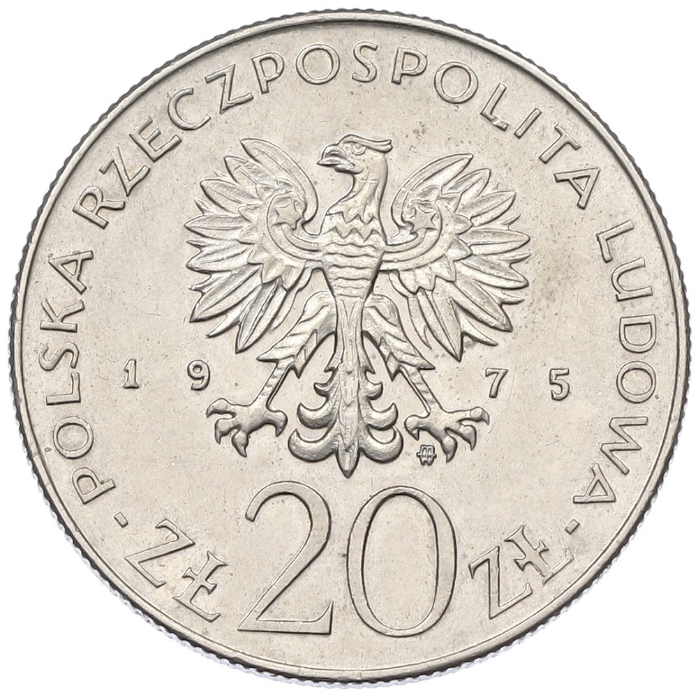 20 злотых 1975 года Польша «Международный год женщины» — Фото №2