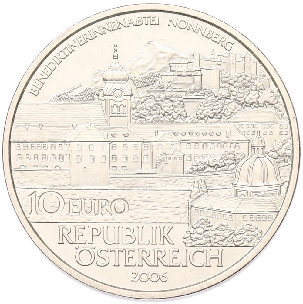 10 евро 2006 года Австрия «Ноннбергское аббатство» — Фото №2