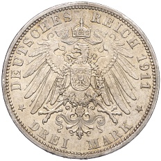 3 марки 1911 года Германия (Ангальт) — Фото №2