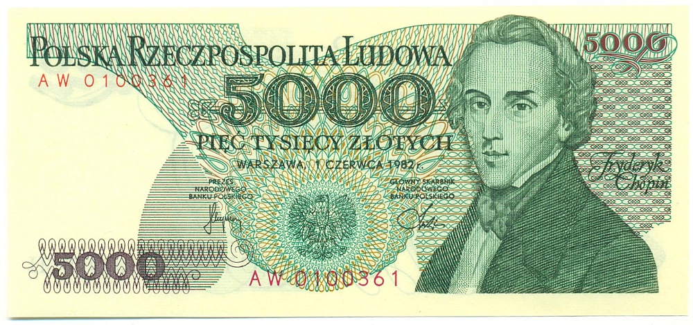 5000 злотых 1982 года Польша — Фото №1