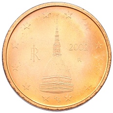 2 евроцента 2002 года Италия — Фото №1