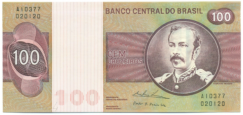 100 крузейро 1974 года Бразилия — Фото №1