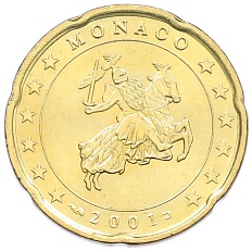 20 евроцентов 2001 года Монако — Фото №1