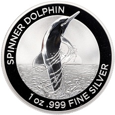 1 доллар 2020 года Австралия «Длиннорылый продельфин (Вертящийся дельфин)» — Фото №1