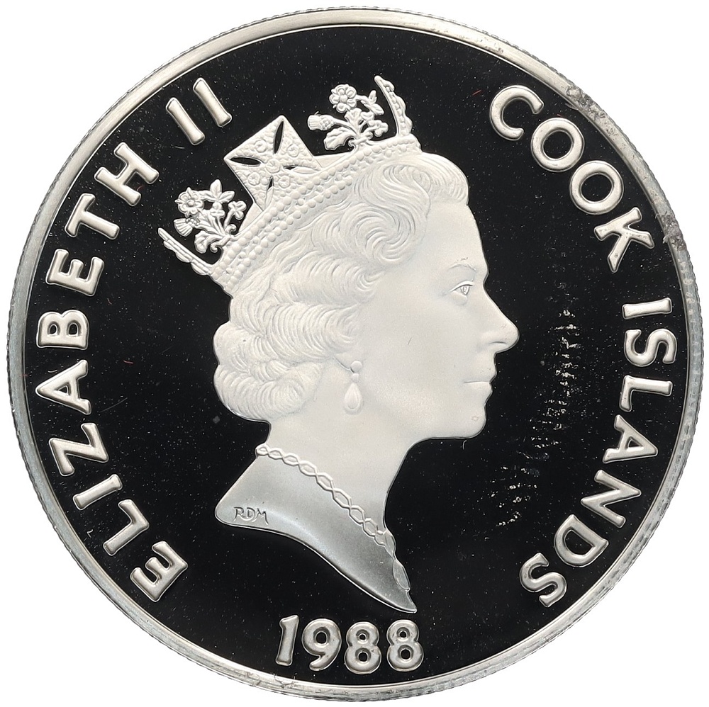 50 долларов 1988 года Острова Кука «Великие исследователи — Джон Кабот» — Фото №2