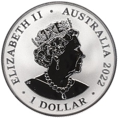 1 доллар 2022 года Австралия «Темный дельфин» — Фото №2