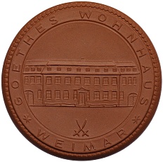 Медаль (Мейсенский фарфор) Германия «Иоганн Вольфганг фон Гете» — Фото №2