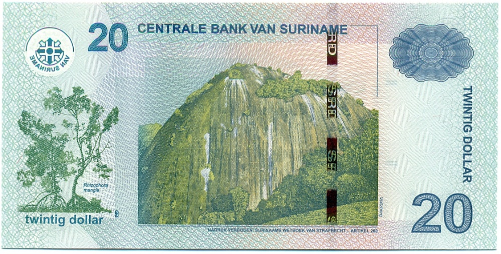 20 долларов 2019 года Суринам — Фото №2