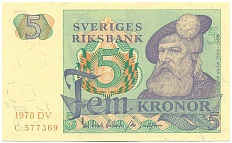 5 крон 1978 года Швеция — Фото №1
